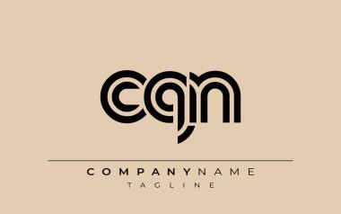 CQN Yaratıcı Eşsiz Modern Harf Logosu Tasarımı. Benzersiz bir harf dizaynına sahip stilize logo, soyut minimalist estetik ve modern cazibe sunar.