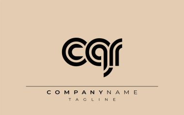 CQR Yaratıcı Eşsiz Modern Harf Logosu Tasarımı. Benzersiz bir harf dizaynına sahip stilize logo, soyut minimalist estetik ve modern cazibe sunar.