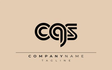 CQS Yaratıcı Eşsiz Modern Harf Logosu Tasarımı. Benzersiz bir harf dizaynına sahip stilize logo, soyut minimalist estetik ve modern cazibe sunar.
