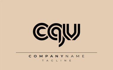 CQV Yaratıcı Eşsiz Modern Harf Logosu Tasarımı. Benzersiz bir harf dizaynına sahip stilize logo, soyut minimalist estetik ve modern cazibe sunar.