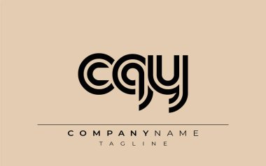 CQY Yaratıcı Eşsiz Modern Harf Logosu Tasarımı. Benzersiz bir harf dizaynına sahip stilize logo, soyut minimalist estetik ve modern cazibe sunar.