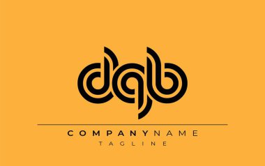 DQB Yaratıcı Eşsiz Modern Harf Logosu Tasarımı. Benzersiz bir harf dizaynına sahip stilize logo, soyut minimalist estetik ve modern cazibe sunar.