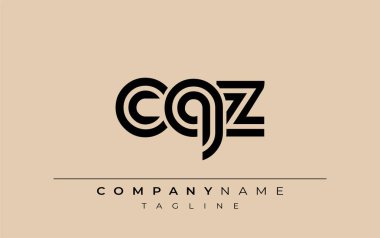 CQZ Yaratıcı Eşsiz Modern Harf Logosu Tasarımı. Benzersiz bir harf dizaynına sahip stilize logo, soyut minimalist estetik ve modern cazibe sunar.