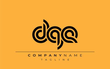 DQE Yaratıcı Eşsiz Modern Harf Logosu Tasarımı. Benzersiz bir harf dizaynına sahip stilize logo, soyut minimalist estetik ve modern cazibe sunar.