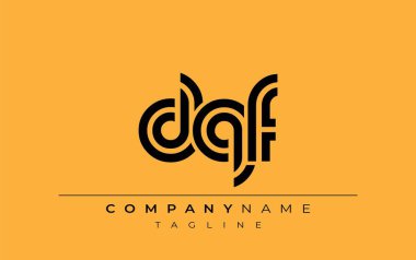DQF Yaratıcı Eşsiz Modern Harf Logosu Tasarımı. Benzersiz bir harf dizaynına sahip stilize logo, soyut minimalist estetik ve modern cazibe sunar.