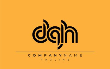 DQH Yaratıcı Eşsiz Modern Harf Logosu Tasarımı. Benzersiz bir harf dizaynına sahip stilize logo, soyut minimalist estetik ve modern cazibe sunar.