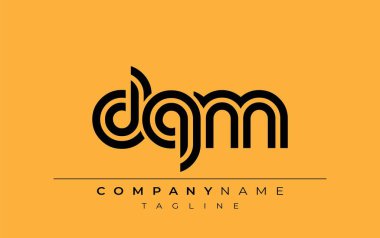 DQM Yaratıcı Eşsiz Modern Harf Logosu Tasarımı. Benzersiz bir harf dizaynına sahip stilize logo, soyut minimalist estetik ve modern cazibe sunar.