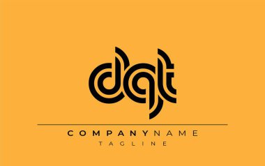 DQT Yaratıcı Eşsiz Modern Harf Logosu Tasarımı. Benzersiz bir harf dizaynına sahip stilize logo, soyut minimalist estetik ve modern cazibe sunar.