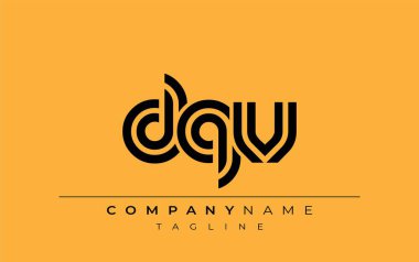 DQV Yaratıcı Eşsiz Modern Harf Logosu Tasarımı. Benzersiz bir harf dizaynına sahip stilize logo, soyut minimalist estetik ve modern cazibe sunar.