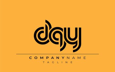 DQY Yaratıcı Eşsiz Modern Harf Logosu Tasarımı. Benzersiz bir harf dizaynına sahip stilize logo, soyut minimalist estetik ve modern cazibe sunar.