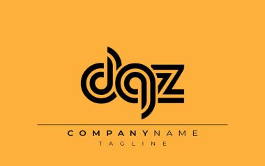 DQZ Yaratıcı Eşsiz Modern Harf Logosu Tasarımı. Benzersiz bir harf dizaynına sahip stilize logo, soyut minimalist estetik ve modern cazibe sunar.