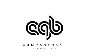 EQB Yaratıcı Eşsiz Modern Harf Logosu Tasarımı. Benzersiz bir harf dizaynına sahip stilize logo, soyut minimalist estetik ve modern cazibe sunar.