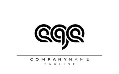 EQE Yaratıcı Eşsiz Modern Harf Logosu Tasarımı. Benzersiz bir harf dizaynına sahip stilize logo, soyut minimalist estetik ve modern cazibe sunar.