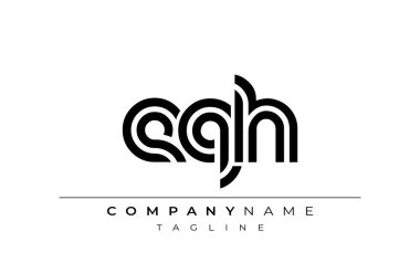 EQH Yaratıcı Eşsiz Modern Harf Logosu Tasarımı. Benzersiz bir harf dizaynına sahip stilize logo, soyut minimalist estetik ve modern cazibe sunar.