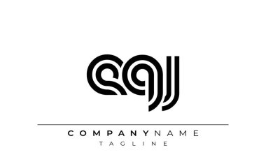 EQJ Yaratıcı Eşsiz Modern Harf Logosu Tasarımı. Benzersiz bir harf dizaynına sahip stilize logo, soyut minimalist estetik ve modern cazibe sunar.