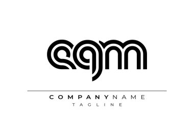 EQM Yaratıcı Eşsiz Modern Harf Logosu Tasarımı. Benzersiz bir harf dizaynına sahip stilize logo, soyut minimalist estetik ve modern cazibe sunar.