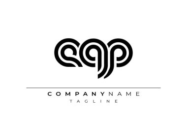 EQP Yaratıcı Eşsiz Modern Harf Logosu Tasarımı. Benzersiz bir harf dizaynına sahip stilize logo, soyut minimalist estetik ve modern cazibe sunar.
