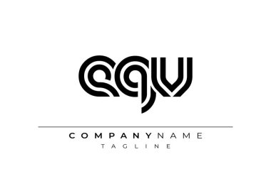 EQV Yaratıcı Eşsiz Modern Harf Logosu Tasarımı. Benzersiz bir harf dizaynına sahip stilize logo, soyut minimalist estetik ve modern cazibe sunar.
