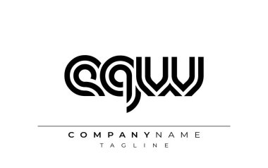 EQW Yaratıcı Eşsiz Modern Harf Logosu Tasarımı. Benzersiz bir harf dizaynına sahip stilize logo, soyut minimalist estetik ve modern cazibe sunar.