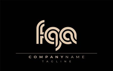 FQA Yaratıcı Eşsiz Modern Harf Logosu Tasarımı. Benzersiz bir harf dizaynına sahip stilize logo, soyut minimalist estetik ve modern cazibe sunar.