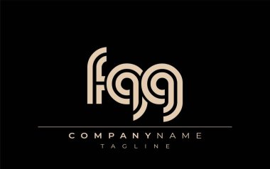 FQG Yaratıcı Eşsiz Modern Harf Logosu Tasarımı. Benzersiz bir harf dizaynına sahip stilize logo, soyut minimalist estetik ve modern cazibe sunar.