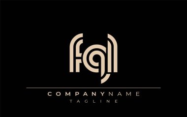 FQL Yaratıcı Eşsiz Modern Harf Logosu Tasarımı. Benzersiz bir harf dizaynına sahip stilize logo, soyut minimalist estetik ve modern cazibe sunar.