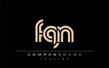 FQN Yaratıcı Eşsiz Modern Harf Logosu Tasarımı. Benzersiz bir harf dizaynına sahip stilize logo, soyut minimalist estetik ve modern cazibe sunar.