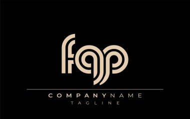 FQP Yaratıcı Eşsiz Modern Harf Logosu Tasarımı. Benzersiz bir harf dizaynına sahip stilize logo, soyut minimalist estetik ve modern cazibe sunar.