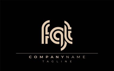 FQT Yaratıcı Eşsiz Modern Harf Logosu Tasarımı. Benzersiz bir harf dizaynına sahip stilize logo, soyut minimalist estetik ve modern cazibe sunar.
