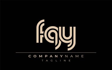 FQY Yaratıcı Eşsiz Modern Harf Logosu Tasarımı. Benzersiz bir harf dizaynına sahip stilize logo, soyut minimalist estetik ve modern cazibe sunar.