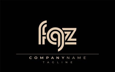 FQZ Yaratıcı Eşsiz Modern Harf Logosu Tasarımı. Benzersiz bir harf dizaynına sahip stilize logo, soyut minimalist estetik ve modern cazibe sunar.