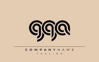 GQA Yaratıcı Eşsiz Modern Harf Logosu Tasarımı. Benzersiz bir harf dizaynına sahip stilize logo, soyut minimalist estetik ve modern cazibe sunar.