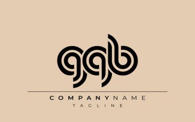 GQB Yaratıcı Eşsiz Modern Harf Logosu Tasarımı. Benzersiz bir harf dizaynına sahip stilize logo, soyut minimalist estetik ve modern cazibe sunar.