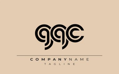 GQC Yaratıcı Eşsiz Modern Harf Logosu Tasarımı. Benzersiz bir harf dizaynına sahip stilize logo, soyut minimalist estetik ve modern cazibe sunar.
