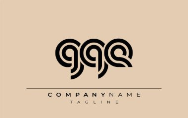 GQE Yaratıcı Eşsiz Modern Harf Logosu Tasarımı. Benzersiz bir harf dizaynına sahip stilize logo, soyut minimalist estetik ve modern cazibe sunar.