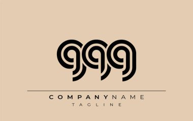 GQG Yaratıcı Eşsiz Modern Harf Logosu Tasarımı. Benzersiz bir harf dizaynına sahip stilize logo, soyut minimalist estetik ve modern cazibe sunar.