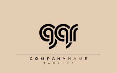 GQR Yaratıcı Eşsiz Modern Harf Logosu Tasarımı. Benzersiz bir harf dizaynına sahip stilize logo, soyut minimalist estetik ve modern cazibe sunar.