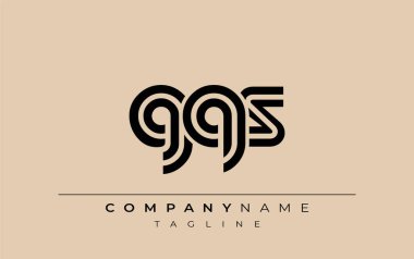 GQS Yaratıcı Eşsiz Modern Harf Logosu Tasarımı. Benzersiz bir harf dizaynına sahip stilize logo, soyut minimalist estetik ve modern cazibe sunar.