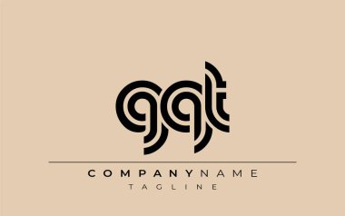 GQT Yaratıcı Eşsiz Modern Harf Logosu Tasarımı. Benzersiz bir harf dizaynına sahip stilize logo, soyut minimalist estetik ve modern cazibe sunar.