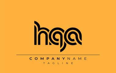 HQA Yaratıcı Eşsiz Modern Harf Logosu Tasarımı. Benzersiz bir harf dizaynına sahip stilize logo, soyut minimalist estetik ve modern cazibe sunar.