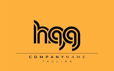 HQG Yaratıcı Eşsiz Modern Harf Logosu Tasarımı. Benzersiz bir harf dizaynına sahip stilize logo, soyut minimalist estetik ve modern cazibe sunar.