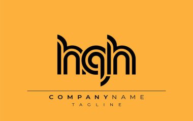 HQH Yaratıcı Eşsiz Modern Harf Logosu Tasarımı. Benzersiz bir harf dizaynına sahip stilize logo, soyut minimalist estetik ve modern cazibe sunar.
