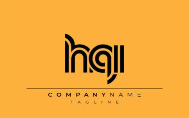 HQI Yaratıcı Eşsiz Modern Harf Logosu Tasarımı. Benzersiz bir harf dizaynına sahip stilize logo, soyut minimalist estetik ve modern cazibe sunar.