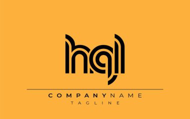HQL Yaratıcı Eşsiz Modern Harf Logosu Tasarımı. Benzersiz bir harf dizaynına sahip stilize logo, soyut minimalist estetik ve modern cazibe sunar.