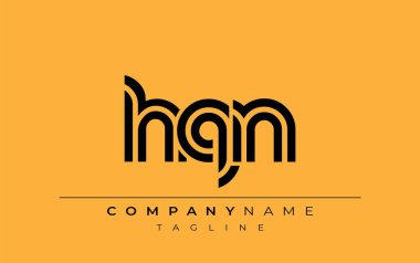 HQN Yaratıcı Eşsiz Modern Harf Logosu Tasarımı. Benzersiz bir harf dizaynına sahip stilize logo, soyut minimalist estetik ve modern cazibe sunar.