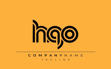 HQO Yaratıcı Eşsiz Modern Harf Logosu Tasarımı. Benzersiz bir harf dizaynına sahip stilize logo, soyut minimalist estetik ve modern cazibe sunar.