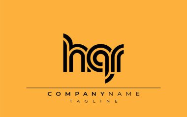 HQR Yaratıcı Eşsiz Modern Harf Logosu Tasarımı. Benzersiz bir harf dizaynına sahip stilize logo, soyut minimalist estetik ve modern cazibe sunar.