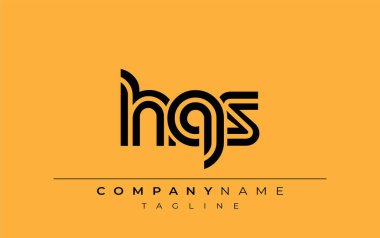 HQS Yaratıcı Eşsiz Modern Harf Logosu Tasarımı. Benzersiz bir harf dizaynına sahip stilize logo, soyut minimalist estetik ve modern cazibe sunar.