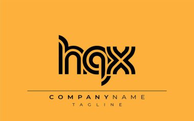 HQX Yaratıcı Eşsiz Modern Harf Logosu Tasarımı. Benzersiz bir harf dizaynına sahip stilize logo, soyut minimalist estetik ve modern cazibe sunar.
