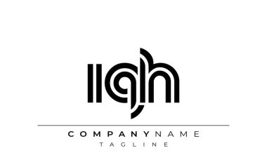 IQH Yaratıcı Eşsiz Modern Harf Logosu Tasarımı. Benzersiz bir harf dizaynına sahip stilize logo, soyut minimalist estetik ve modern cazibe sunar.